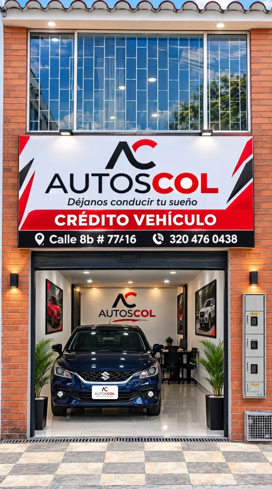 Fachada de la oficina de Autoscol en Calle 8B #77-16, Bogotá